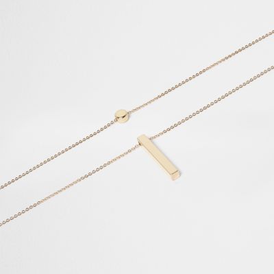Gold delicate necklace set